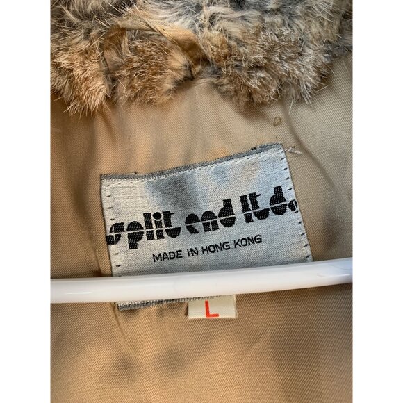 Vintage Split End Ltd. Rabbit Fur Coat Size Large - Picture 4 of 8